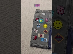 কাস্টম এমব্রয়ডারি প্যাচ লোগো ব্যাগী শর্টস স্ট্রিটওয়্যার উচ্চ গুণমান সম্পন্ন কাঁচা হেম ভিনটেজ ডেনিম জিন্স শর্টস