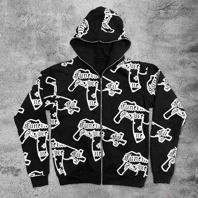 কেনা রঙিন কাস্টম মুখ পুরুষদের পূর্ণ জিপ আপ Hoodie কটন ফরাসি টেরি Blanks সব উপরে মুদ্রণ Unlined online manufacture